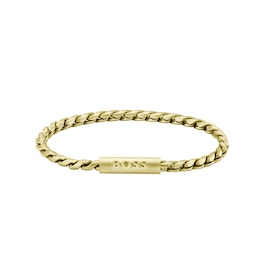 BOSS Doran Men's Light Yellow Gold IP Bracelet