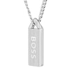 Thumbnail Image 3 of BOSS Kassy Men's Stainless Steel & Black Enamel Emblem Pendant Necklace