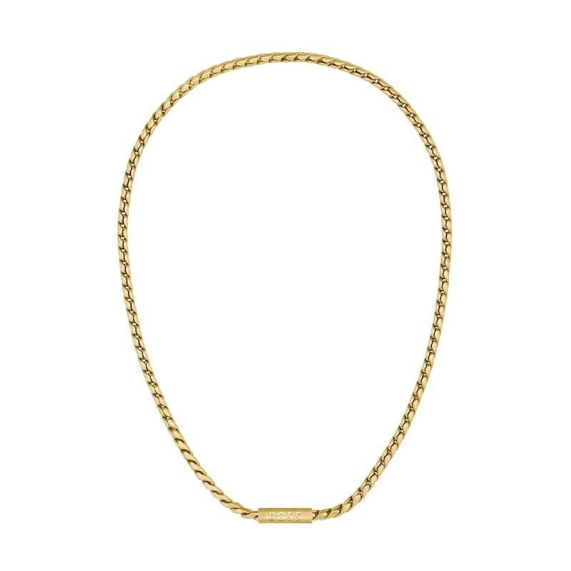 Main Image 1 of BOSS Doran Men's Light Yellow Gold IP Necklace