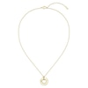 Thumbnail Image 1 of BOSS Live Ladies' Gold IP & Crystal Circular Pendant Necklace