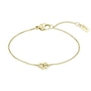 Thumbnail Image 1 of BOSS Double B Ladies' Petit Light Yellow Gold IP 6.3+1&quot; Chain Bracelet