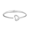 Thumbnail Image 1 of BOSS Honey Ladies' Boundless Stainless Steel & Crystal Open Heart Bangle