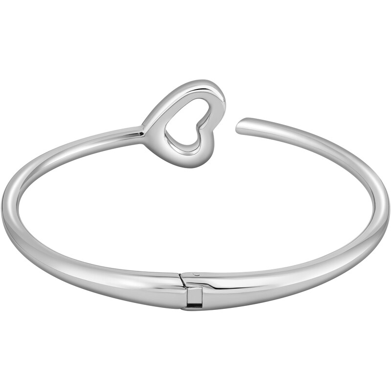 Main Image 2 of BOSS Honey Ladies' Boundless Stainless Steel & Crystal Open Heart Bangle