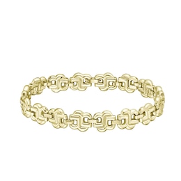 BOSS Double B Ladies' Light Gold IP 6.7&quot; Strand Bracelet