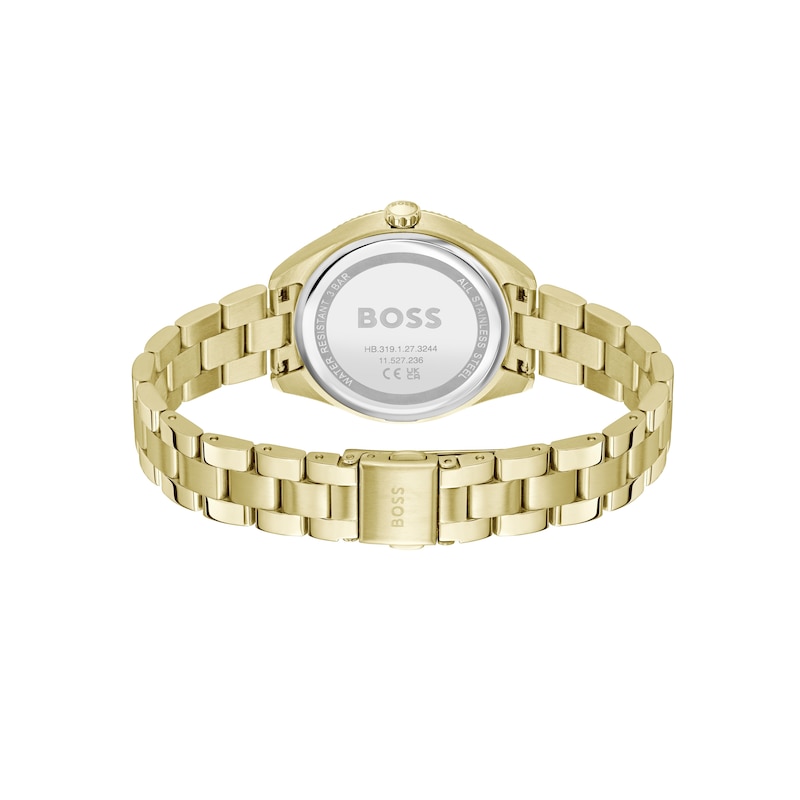 Main Image 3 of BOSS Sage Sport 34mm Fuchsia Pink Dial & Light Yellow Gold Tone IP Bracelet Watch