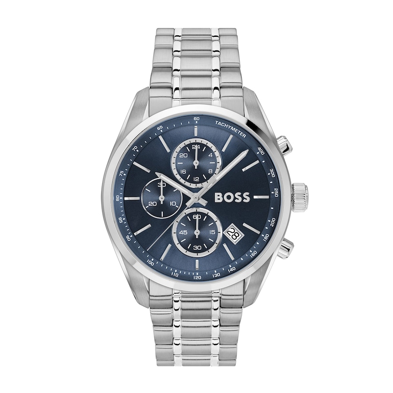 Main Image 1 of BOSS Grand Prix 44mm Men's Blue Dial & Stainless Steel Watch