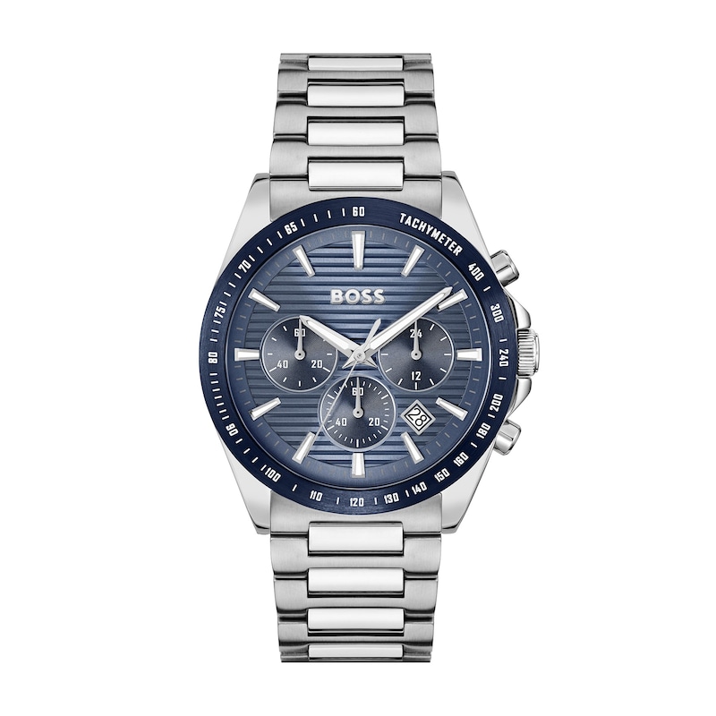 Main Image 1 of BOSS Strike 41mm Chronograph Men's Blue Dial & Stainless Steel Watch