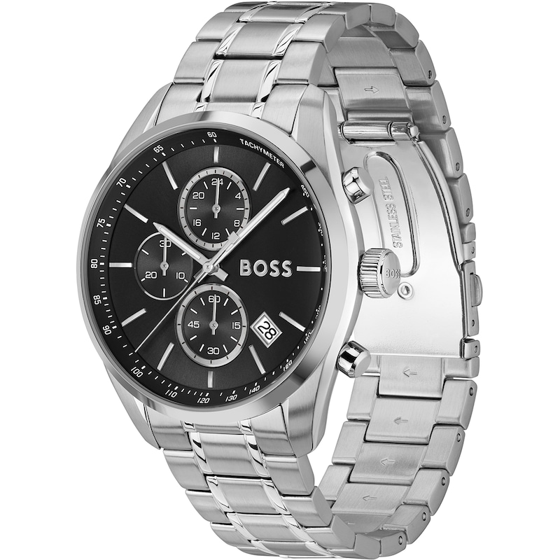 Main Image 2 of BOSS Grand Prix 44mm Men's Black Dial & Stainless Steel Watch