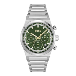 BOSS Candor 41mm Chronograph Dark Green Dial & Stainless Steel Watch