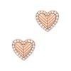 Thumbnail Image 2 of Emporio Armani Rose Gold Tone Sterling Silver & CZ Heart Shaped Stud Earrings