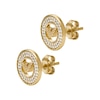 Thumbnail Image 1 of Emporio Armani Gold Tone 11mm Cubic Zirconia Round Stud Earrings