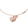 Thumbnail Image 2 of Emporio Armani Rose Gold Tone Sterling Silver 6.3&quot; CZ Heart Charm Bracelet