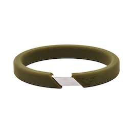 Emporio Armani Green Silicone Magnet Strap Bracelet