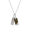 Thumbnail Image 1 of Emporio Armani Stainless Steel & Green Silicone Dog Tag Pendant Necklace