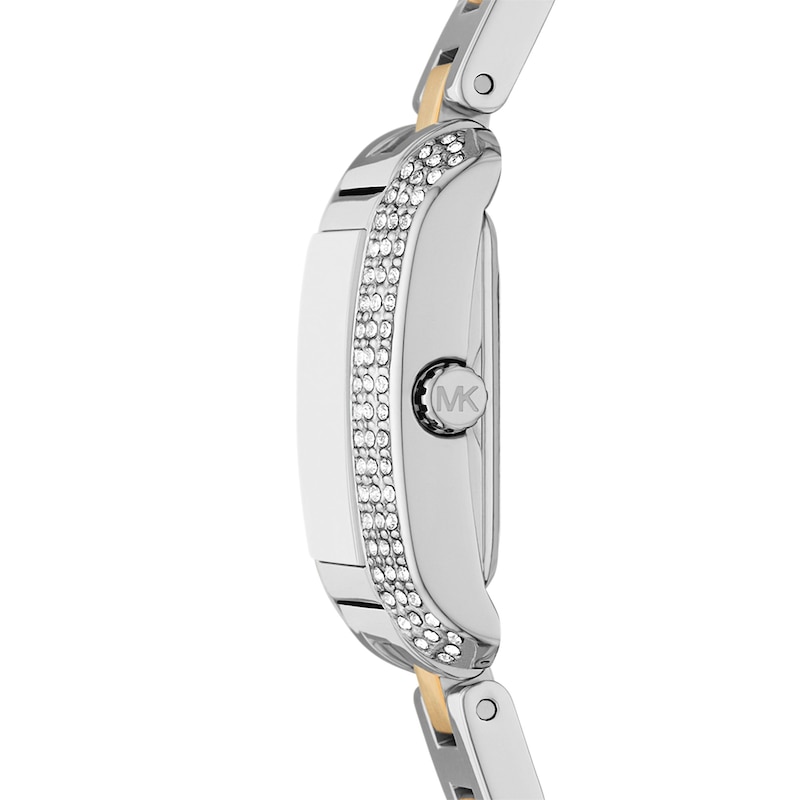 Main Image 3 of Michael Kors Emery 22mm Rectangle Mother Of Pearl & Stainless Steel Watch