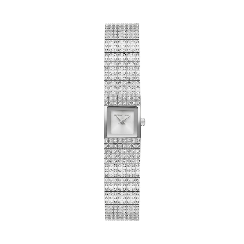 Main Image 1 of Michael Kors Darrington Ladies' Pavé Crystal Square Stainless Steel Watch