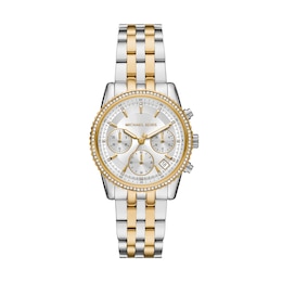 Michael Kors Ritz Ladies' 35mm Chronograph Two Tone Bracelet Watch