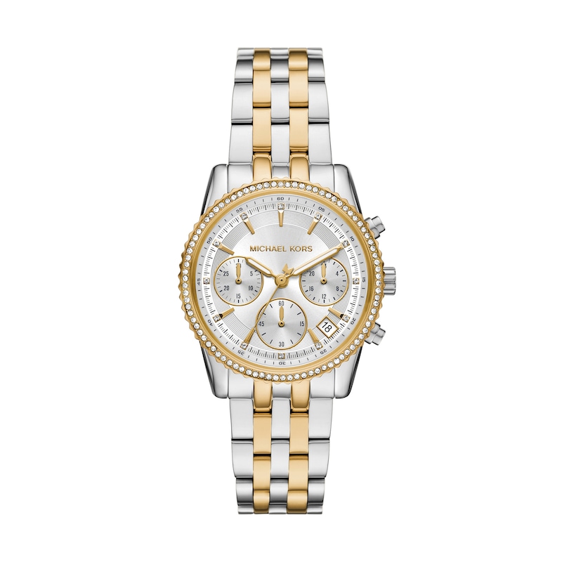 Main Image 1 of Michael Kors Ritz Ladies' 35mm Chronograph Two Tone Bracelet Watch