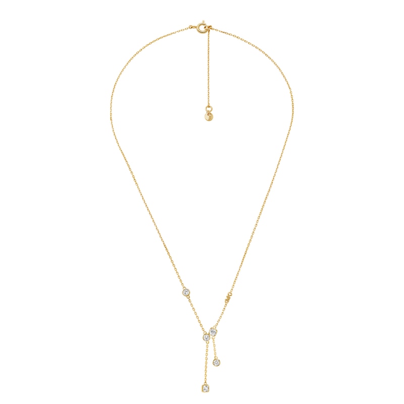 Main Image 2 of Michael Kors Brillance 14ct Gold Plated 16&quot; Cubic Zirconia Pendant Necklace