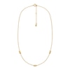 Thumbnail Image 1 of Michael Kors Premium 14ct Gold Plated 17 MK Station Necklace