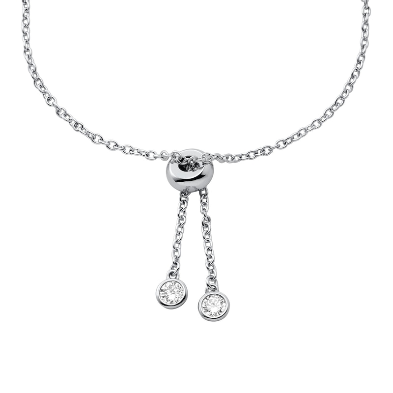 Main Image 2 of Michael Kors Brillance Sterling Silver & Cubic Zirconia Bezel Set Bolo Bracelet