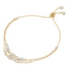 Thumbnail Image 1 of Michael Kors Brillance 14ct Gold Plated & Cubic Zirconia Bezel Set Bolo Bracelet