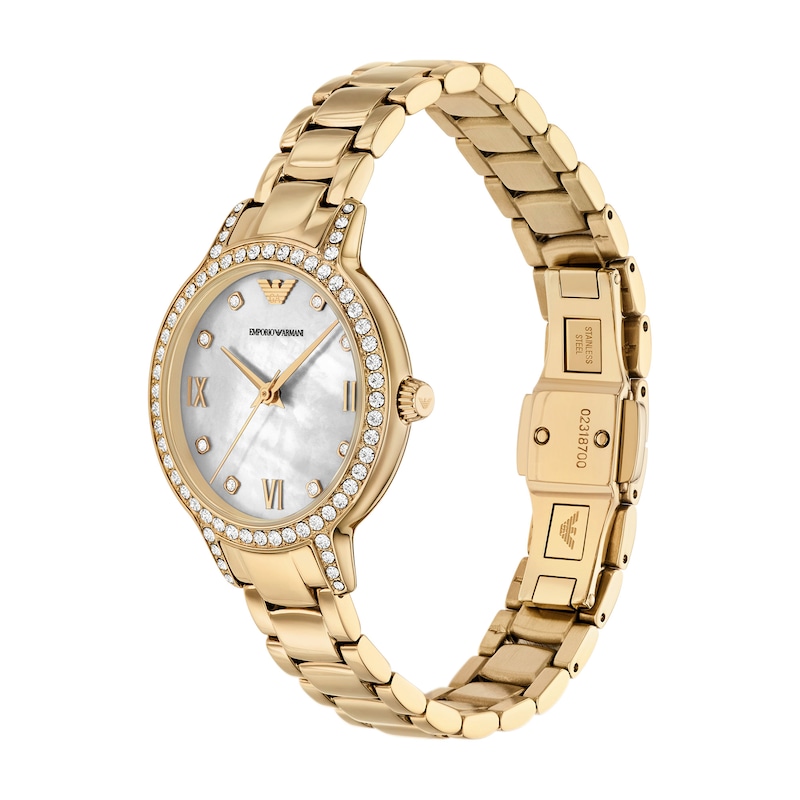 Main Image 2 of Emporio Armani Ladies' 32mm Mother Of Pearl & Gold Tone Bracelet Watch