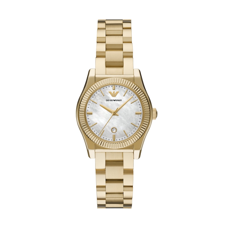 Main Image 1 of Emporio Armani Ladies' 32mm Mother Of Pearl Dial & Gold Tone Bracelet Watch