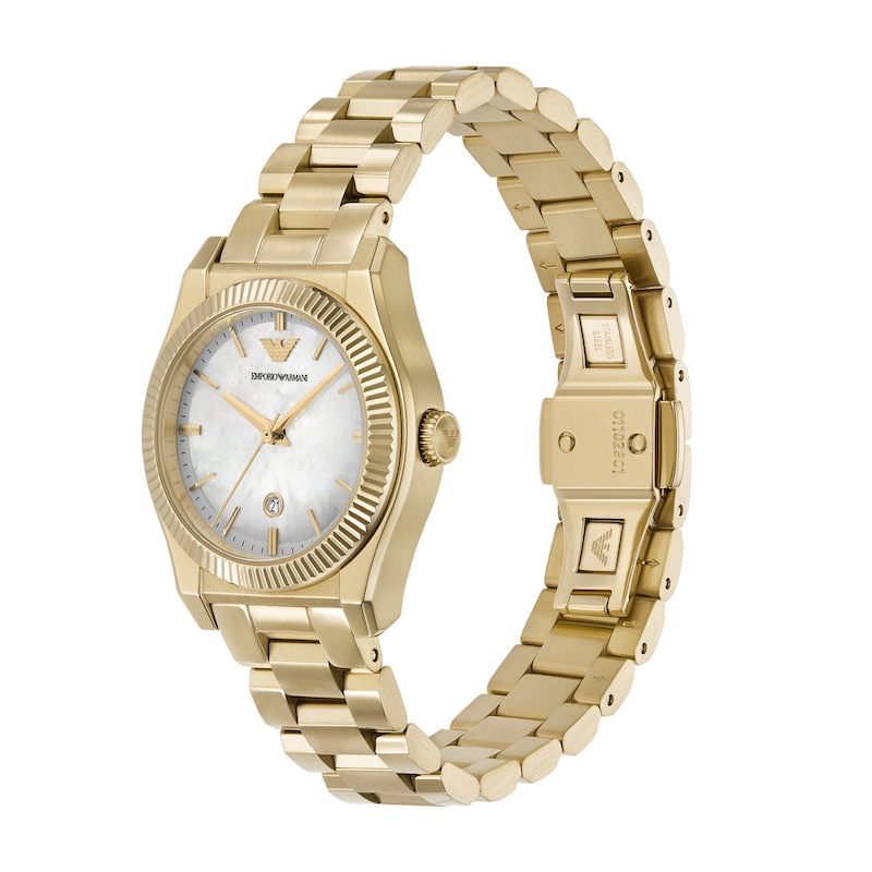 Main Image 2 of Emporio Armani Ladies' 32mm Mother Of Pearl Dial & Gold Tone Bracelet Watch