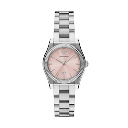 Emporio Armani Ladies' 32mm Pink Dial & Stainless Steel Watch