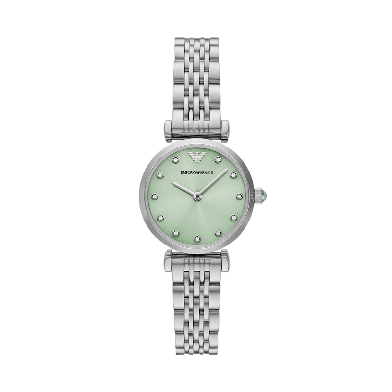 Main Image 1 of Emporio Armani Ladies' 28mm Crystal Green Dial & Stainless Steel Watch