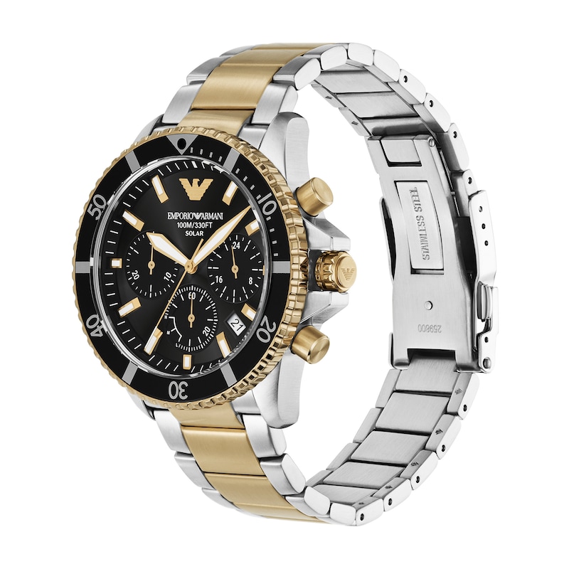 Main Image 2 of Emporio Armani Men's Chronograph Black Dial & Two Tone Watch