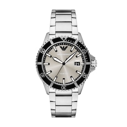 Emporio Armani Men's 42mm Three Hand Stainless Steel Watch