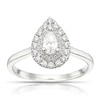 Thumbnail Image 1 of Platinum 0.50ct Diamond Pear Shaped Double Halo Ring