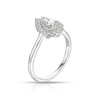 Thumbnail Image 2 of Platinum 0.50ct Diamond Pear Shaped Double Halo Ring