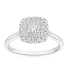 Thumbnail Image 1 of Platinum 0.50ct Diamond Cushion Shaped Double Halo Ring