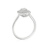 Thumbnail Image 3 of Platinum 0.50ct Diamond Cushion Shaped Double Halo Ring