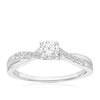 Thumbnail Image 1 of Platinum 0.50ct Diamond Twisted Shoulder Solitaire Ring