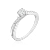 Thumbnail Image 2 of Platinum 0.50ct Diamond Twisted Shoulder Solitaire Ring