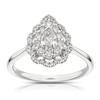 Thumbnail Image 1 of 18ct White Gold 0.50ct Diamond Scallop Pear Shaped Double Halo Ring