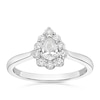 Thumbnail Image 1 of 18ct White Gold 0.50ct Diamond Pear Shaped Halo Ring