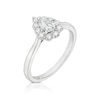 Thumbnail Image 2 of 18ct White Gold 0.50ct Diamond Pear Shaped Halo Ring