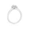 Thumbnail Image 3 of 18ct White Gold 0.50ct Diamond Pear Shaped Halo Ring