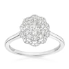 Thumbnail Image 1 of 18ct White Gold 0.50ct Diamond Scallop Shaped Double Halo Ring