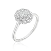 Thumbnail Image 2 of 18ct White Gold 0.50ct Diamond Scallop Shaped Double Halo Ring