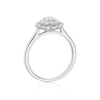 Thumbnail Image 3 of 18ct White Gold 0.50ct Diamond Scallop Shaped Double Halo Ring