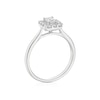 Thumbnail Image 3 of 18ct White Gold 0.50ct Diamond Emerald Cut Halo Ring