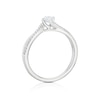 Thumbnail Image 3 of 9ct White Gold 0.25ct Diamond Twisted Shoulder Solitaire Ring