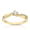 Thumbnail Image 1 of 9ct Yellow Gold 0.25ct Diamond Twisted Shoulder Solitaire Ring