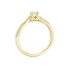 Thumbnail Image 3 of 9ct Yellow Gold 0.25ct Diamond Twisted Shoulder Solitaire Ring